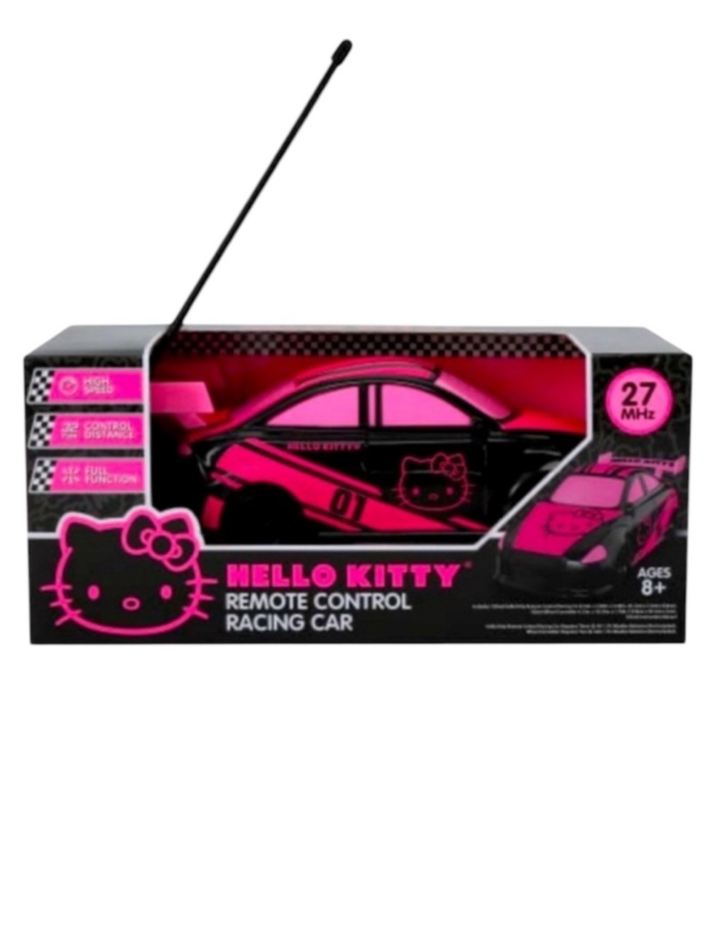 Sanrio Hello Kitty Racing Car Pink & Black Remote Control Toy Vehicle New
K